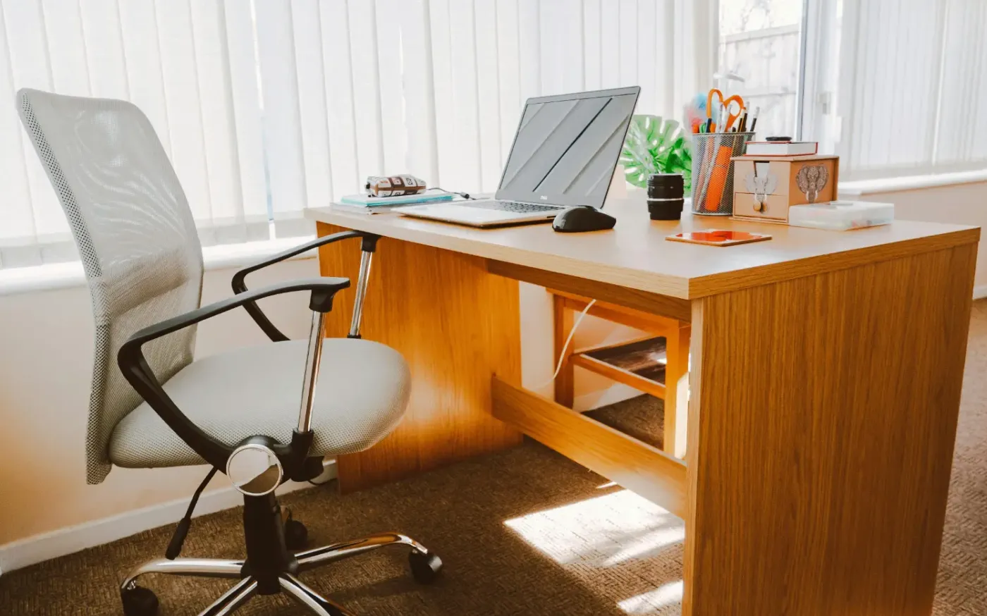 laptop at desk